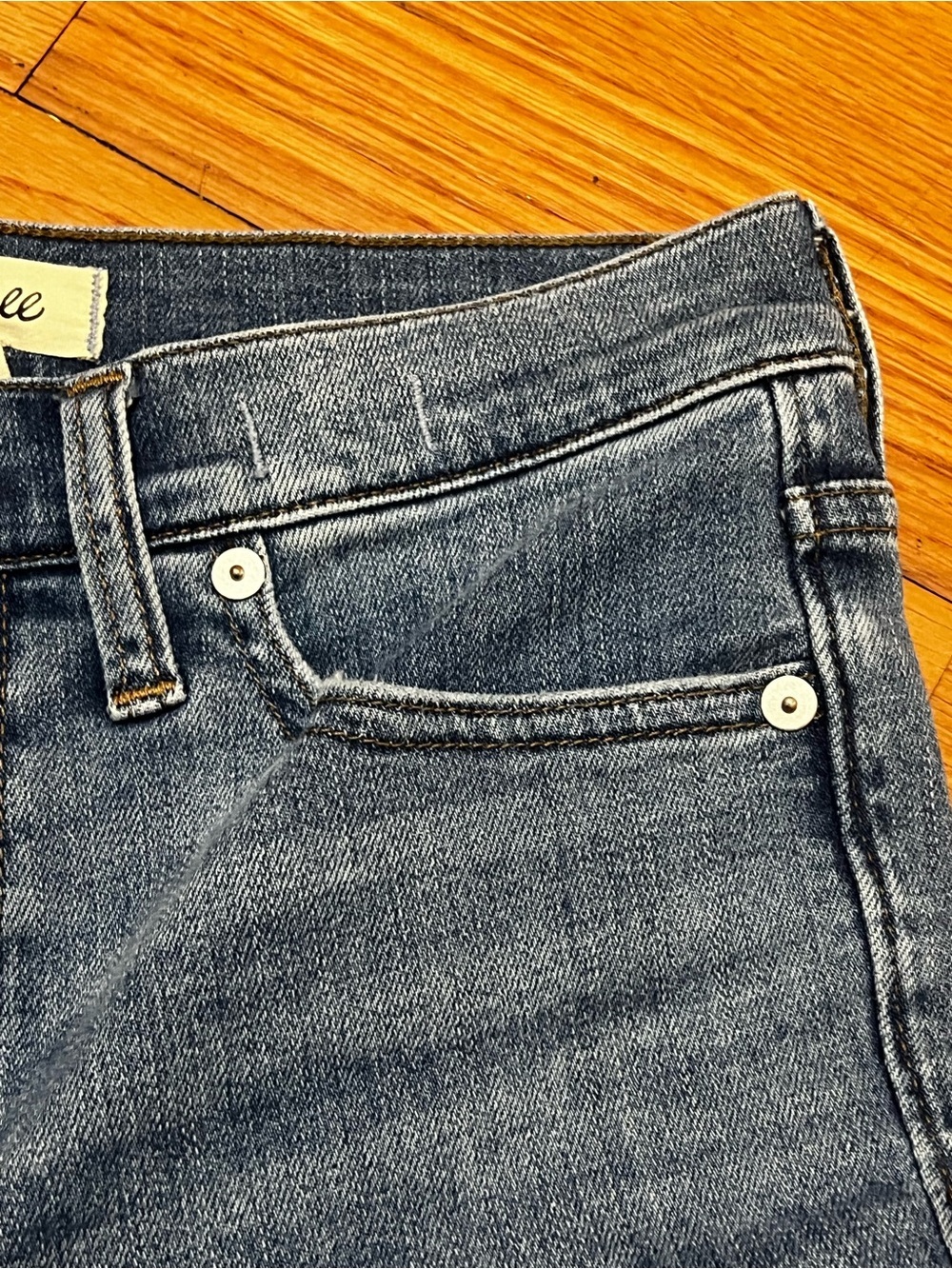 Madewell Cali Demi-Boot Straight-Leg Crop Jeans with Raw Hem Women’s 26P - Picture 7 of 14